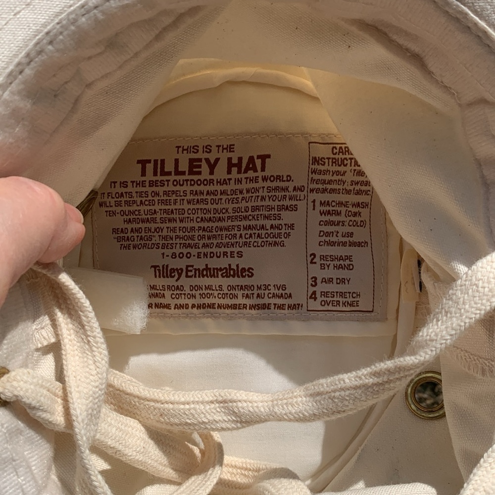 Tilley Wander  wide brim hat, Cream Wide-Brimmed Sun Hat - Picture 2 of 4